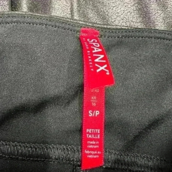 Spanx Faux Leather Leggings Black Size Small - Picture 10 of 11